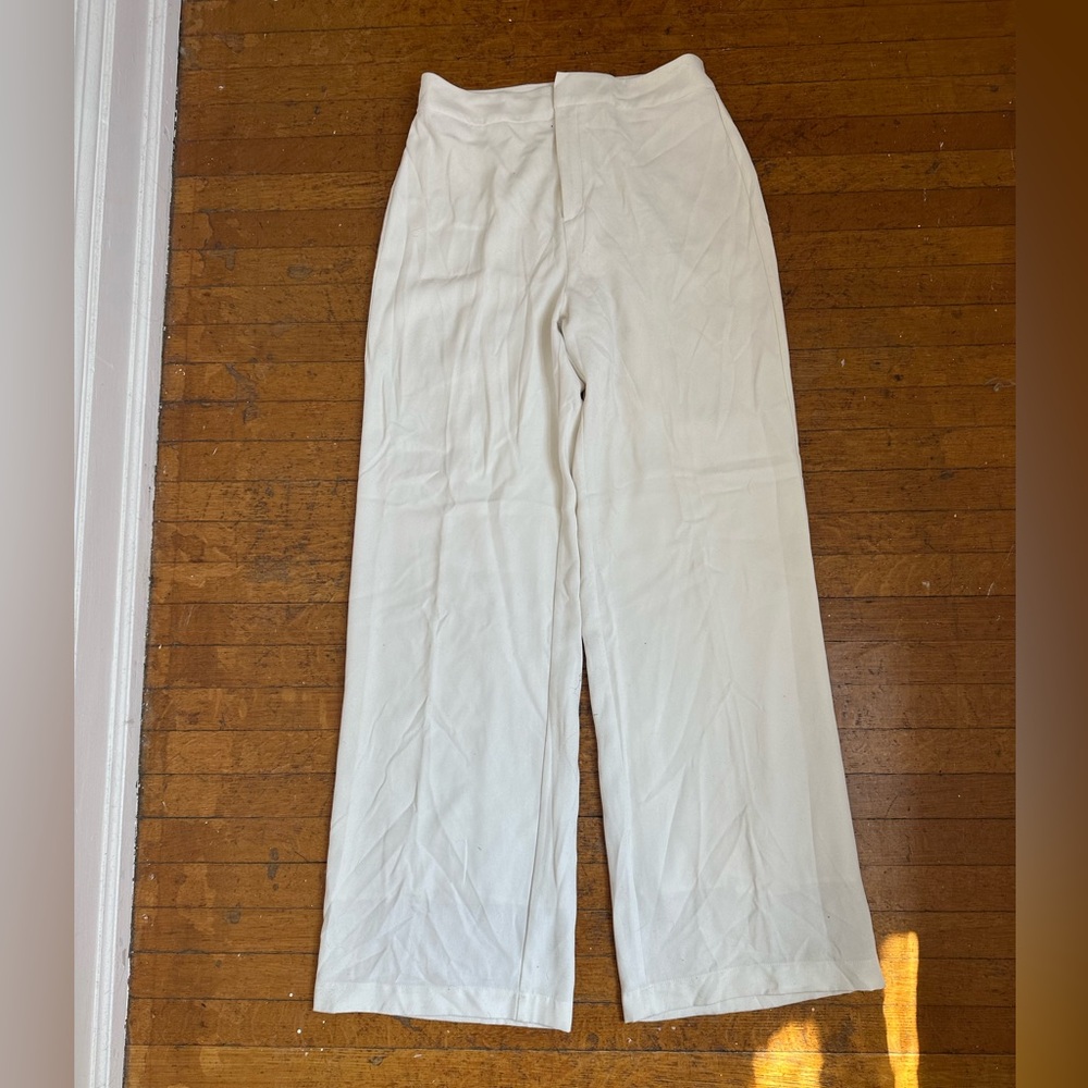 Reformation Cream Trousers